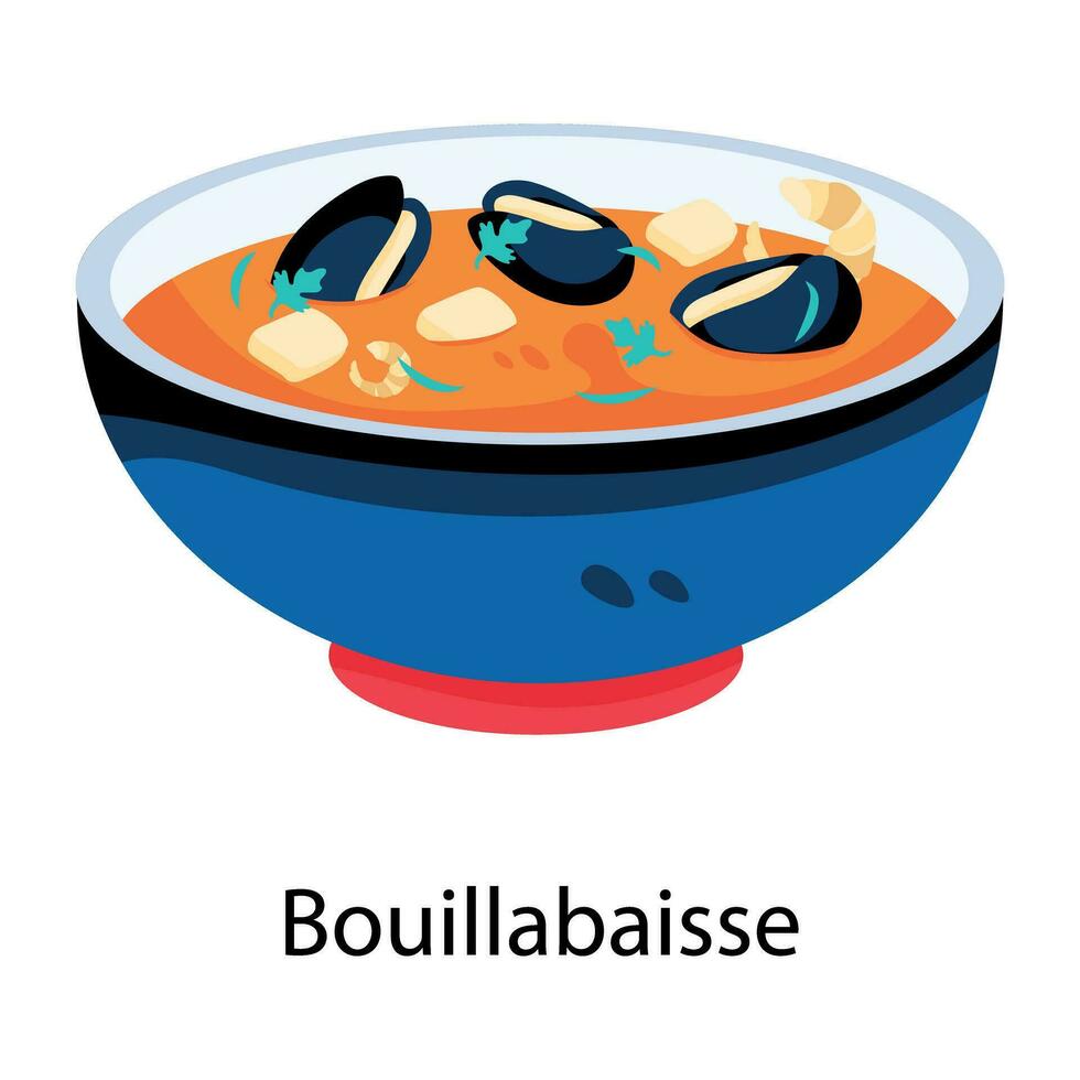 di moda bouillabaisse concetti vettore