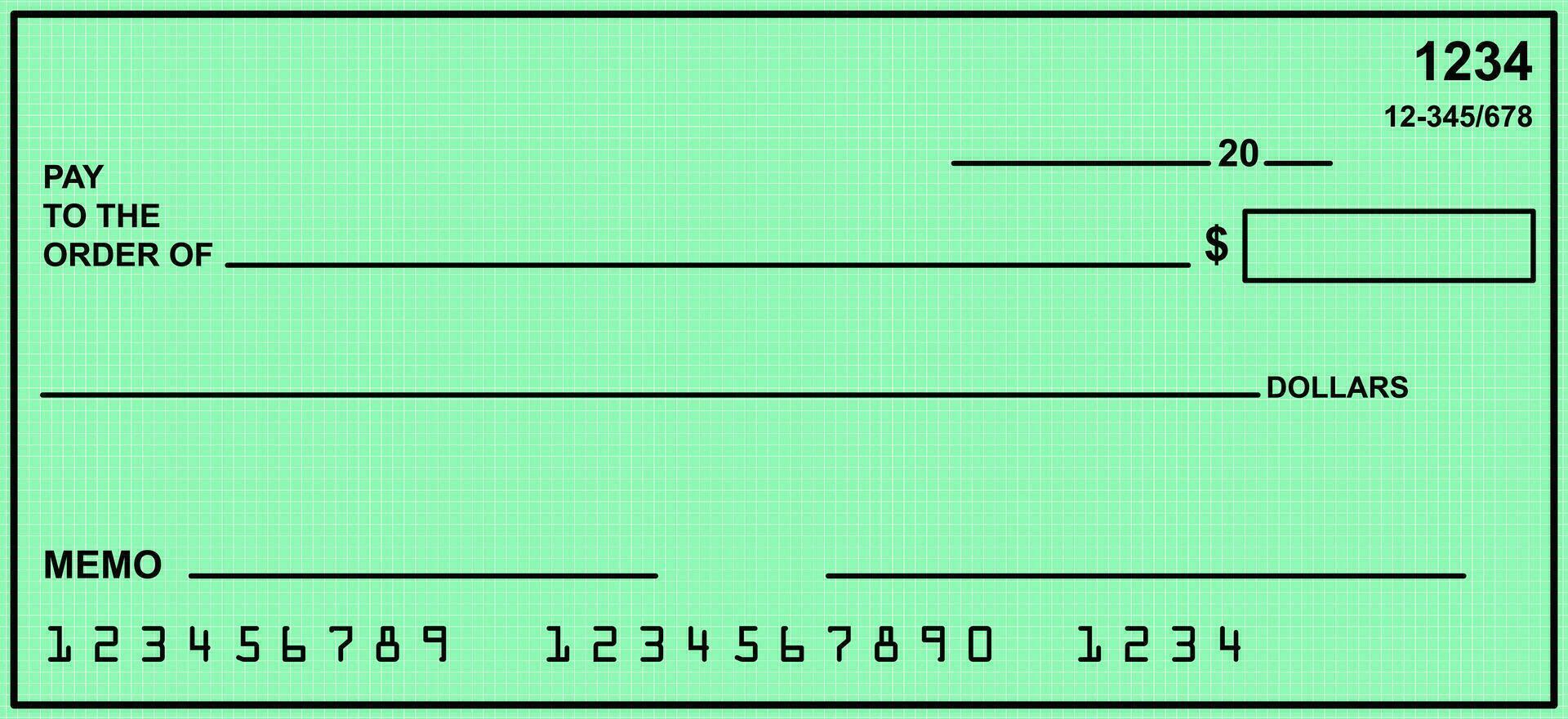 vettore di vuoto banca o personale dai un'occhiata. pagamento, i soldi, Contanti, moneta, verificare, banconota