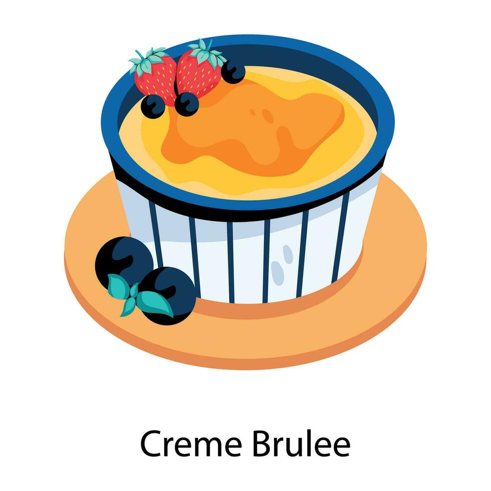 di moda creme brulee vettore