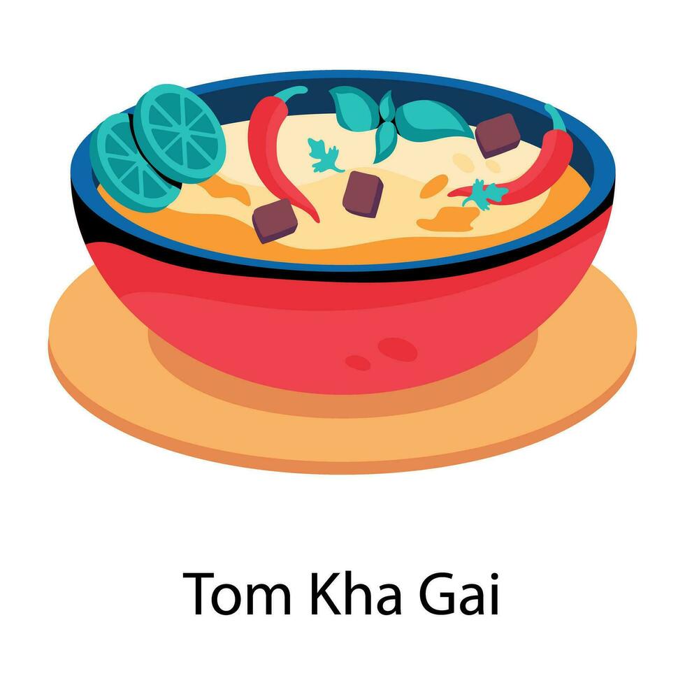 Tom Kha Gai vettore