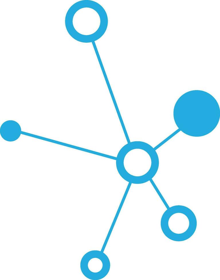 sociale Rete concetto con Rete. molecola simbolo logo modello vettore illustrazione design