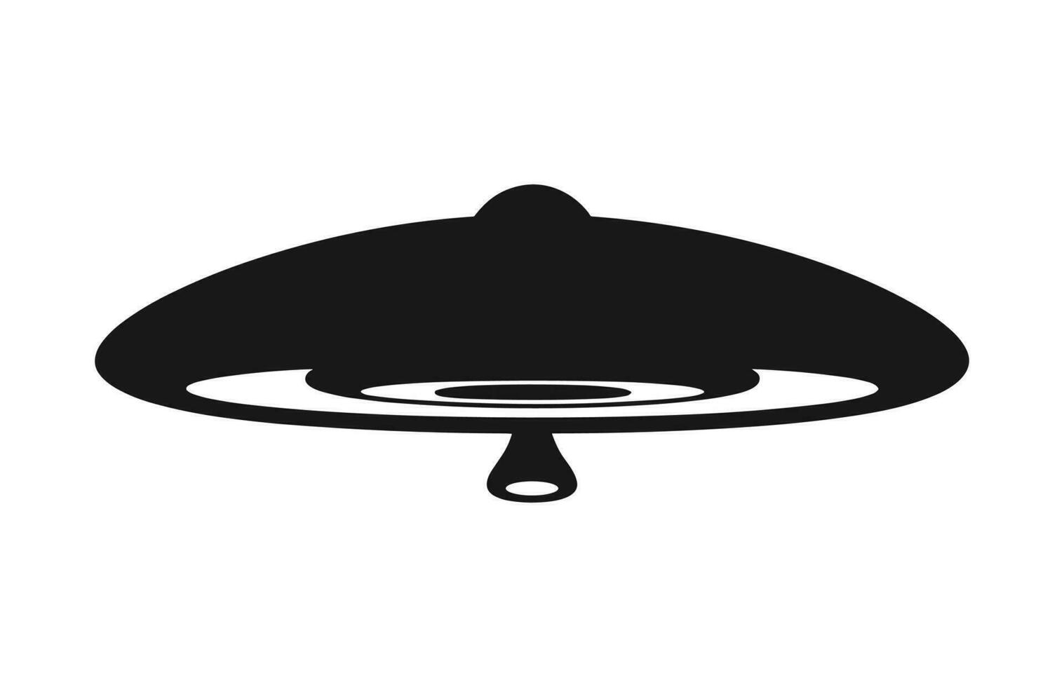 un' spazio ufo silhouette vettore