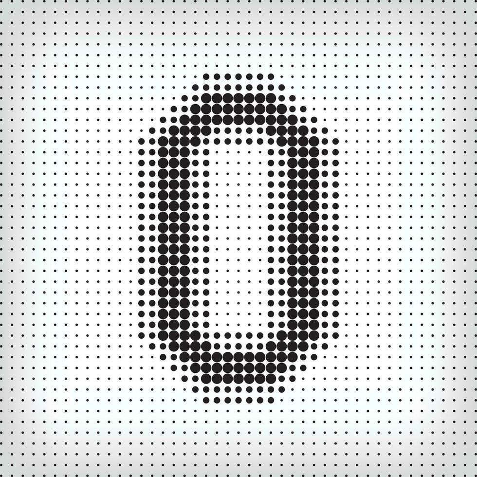 tratteggiata numero 0. il numero pixel è piatto e solido. integrativo e integrativo pixel movimento. moderno icona porti. vettore