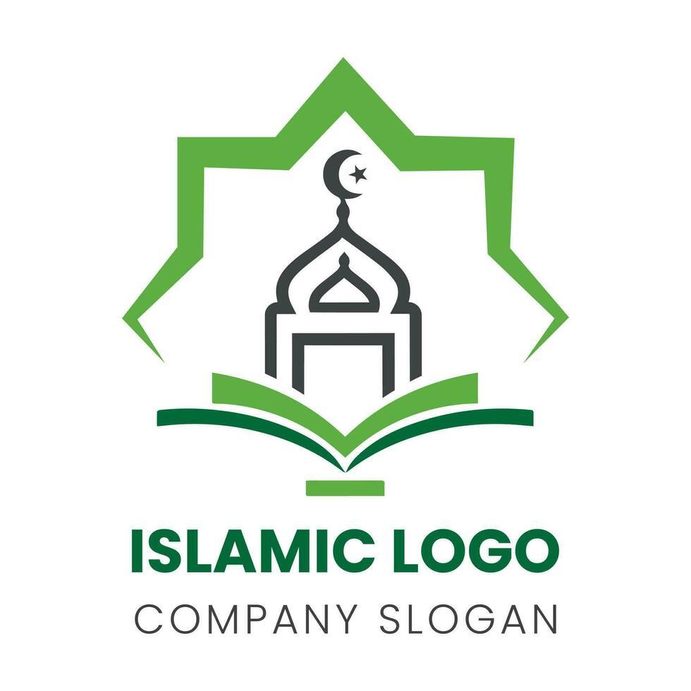 islamico logo design per azienda vettore
