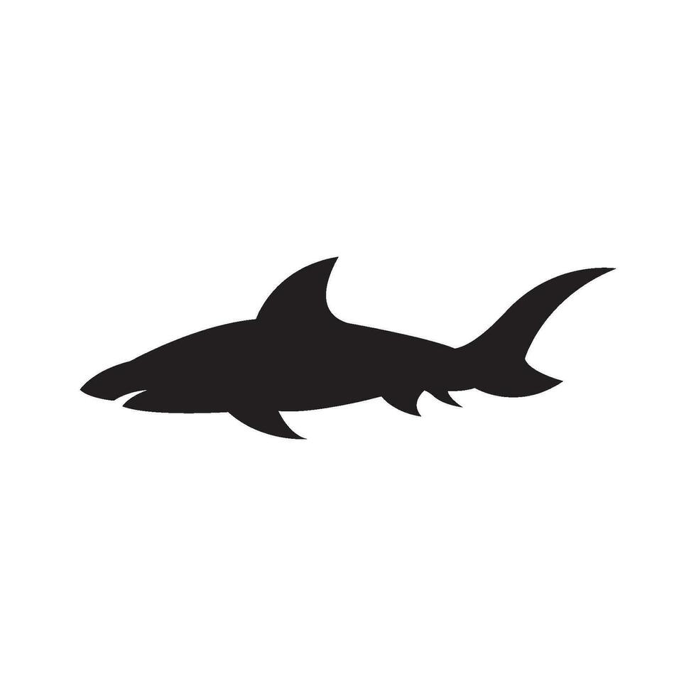 squalo logo icona, disegno vettore illustrazione