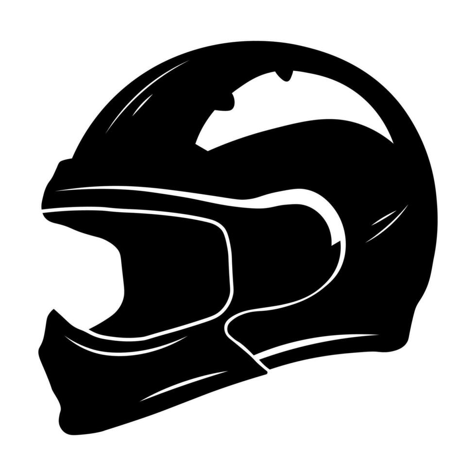casco nero vettore icona isolato su bianca sfondo