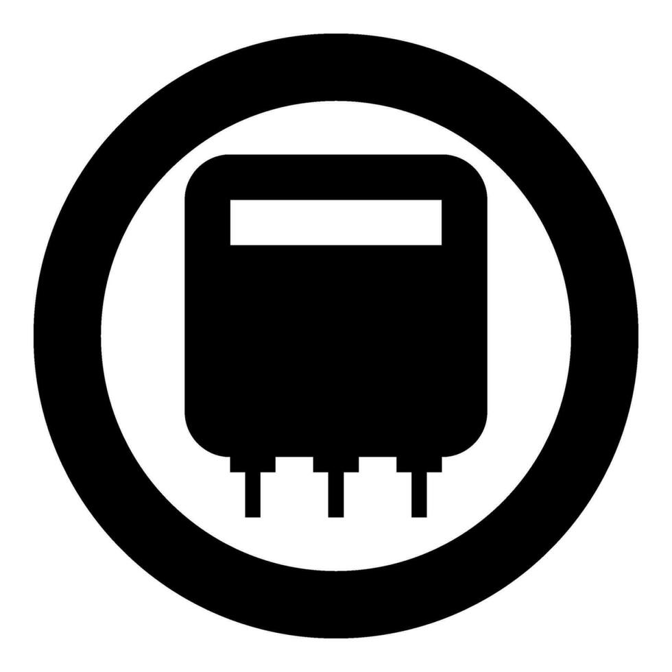 elettrico metro casa elettricità energia conta energia misurazione consumo attrezzatura icona nel cerchio il giro nero colore vettore illustrazione Immagine solido schema stile