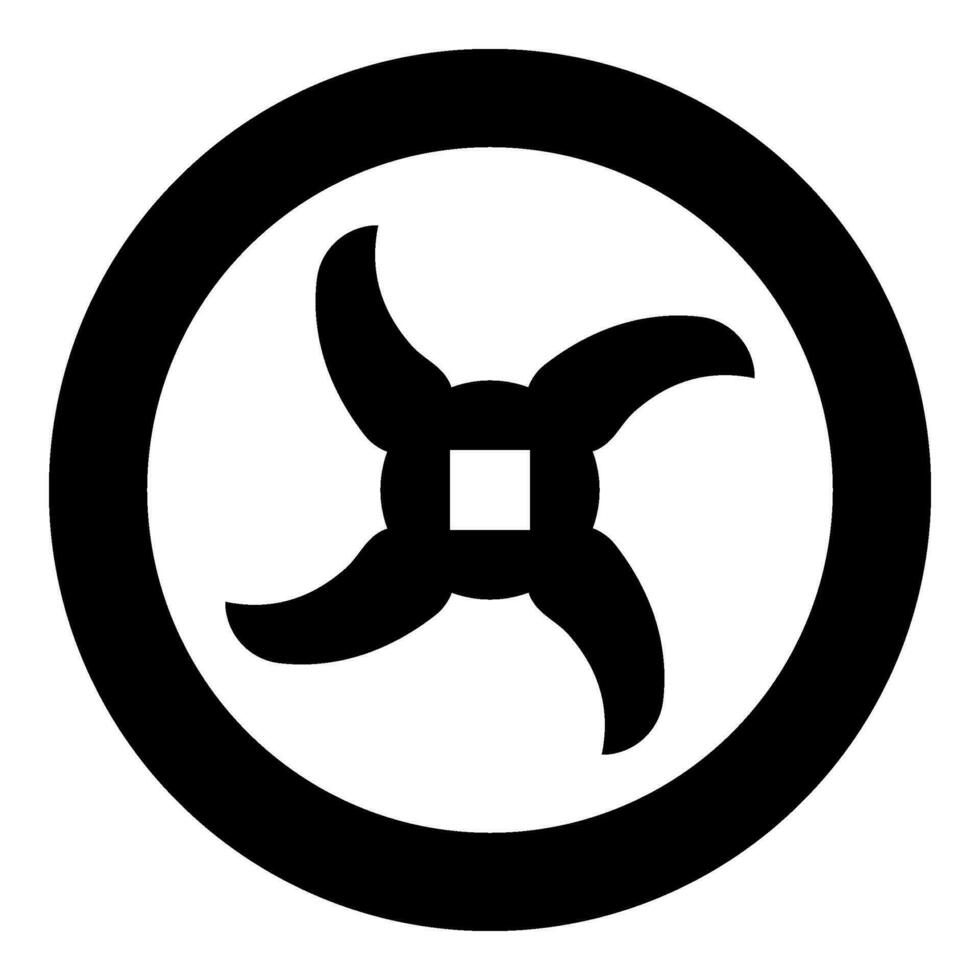 coltello per carne macinino tritacarne mannaia accessorio scorta componente parte icona nel cerchio il giro nero colore vettore illustrazione Immagine solido schema stile