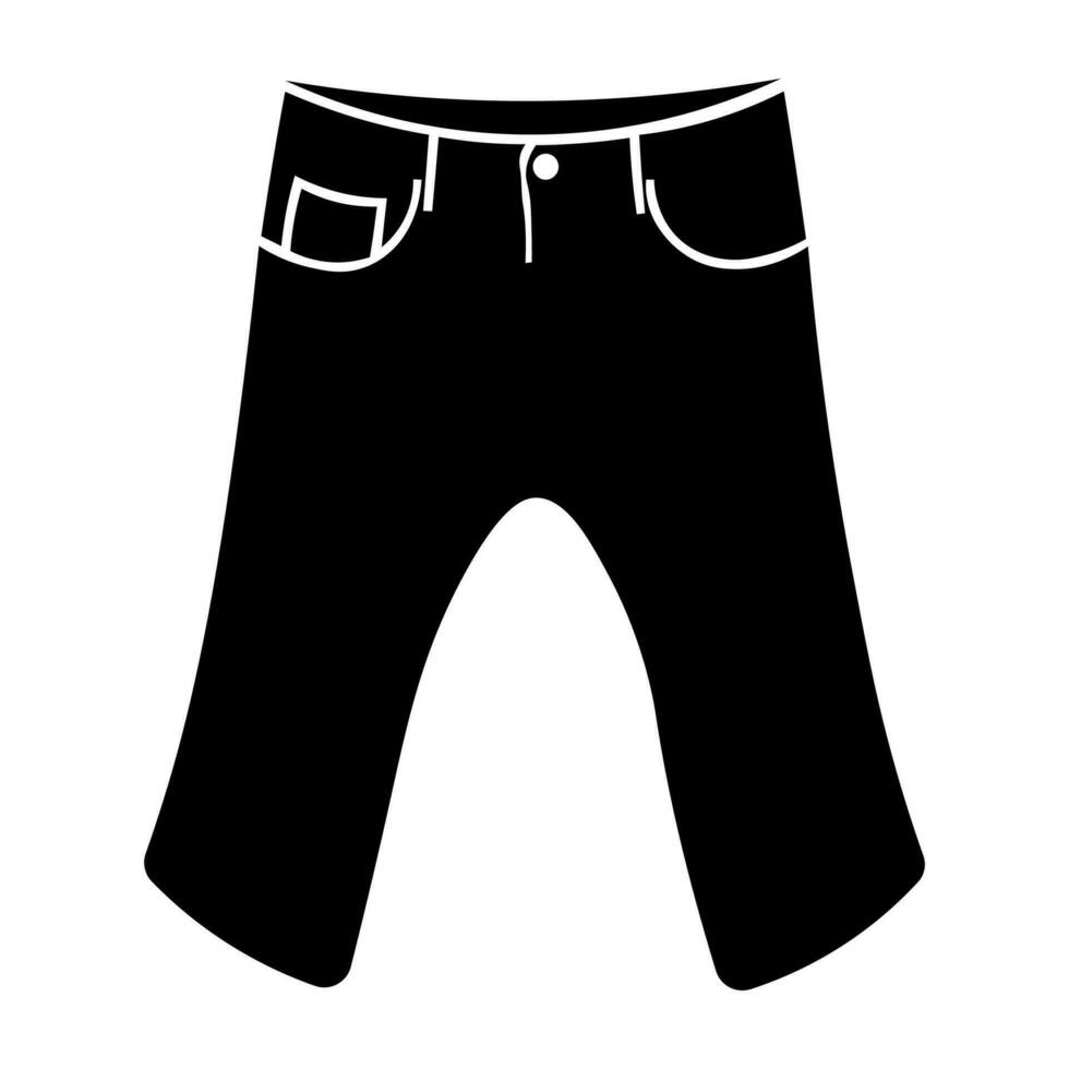 jeans nero vettore icona isolato su bianca sfondo