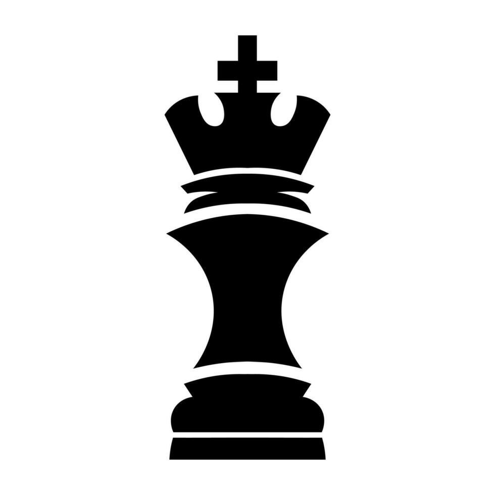 scacchi re nero vettore icona isolato su bianca sfondo