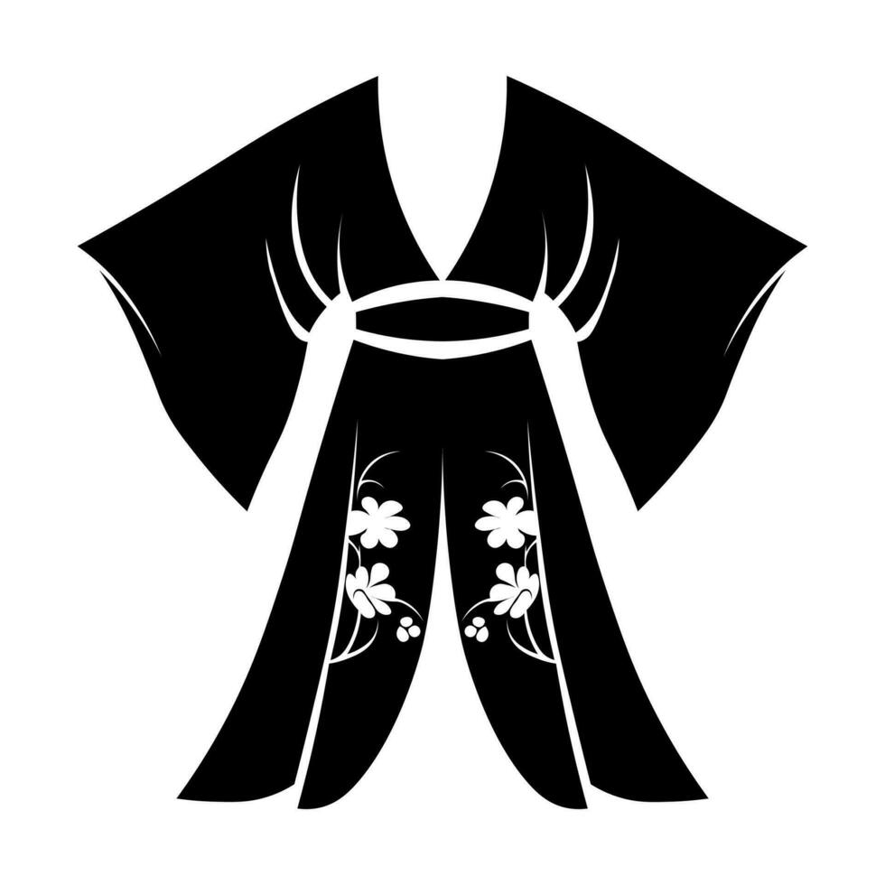 chimono nero vettore icona isolato su bianca sfondo
