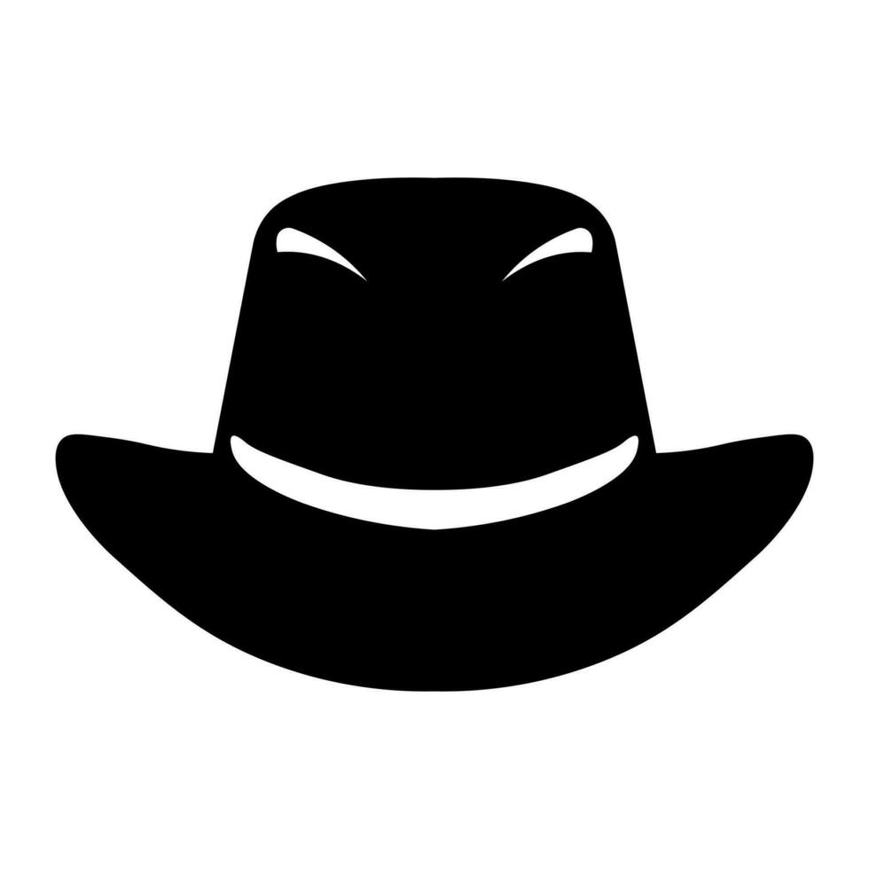 cappello nero vettore icona isolato su bianca sfondo