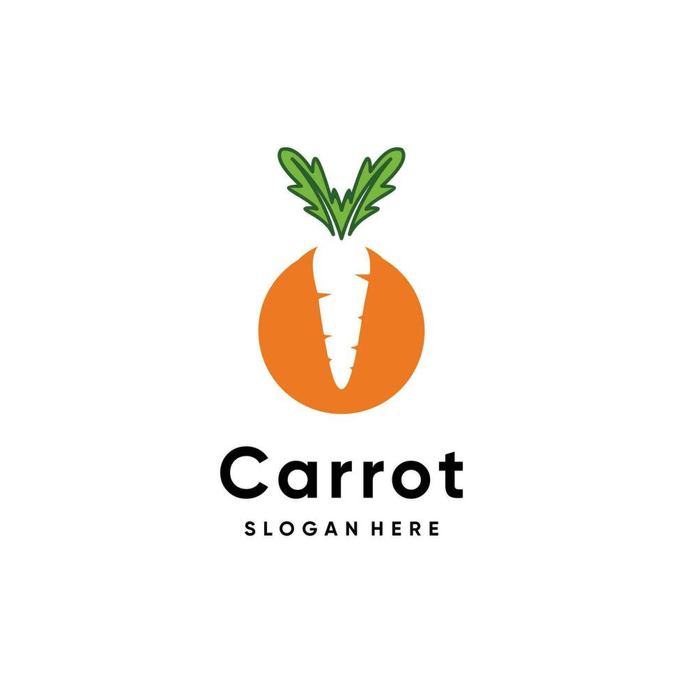 carota logo design vettore con semplice creativo concetto