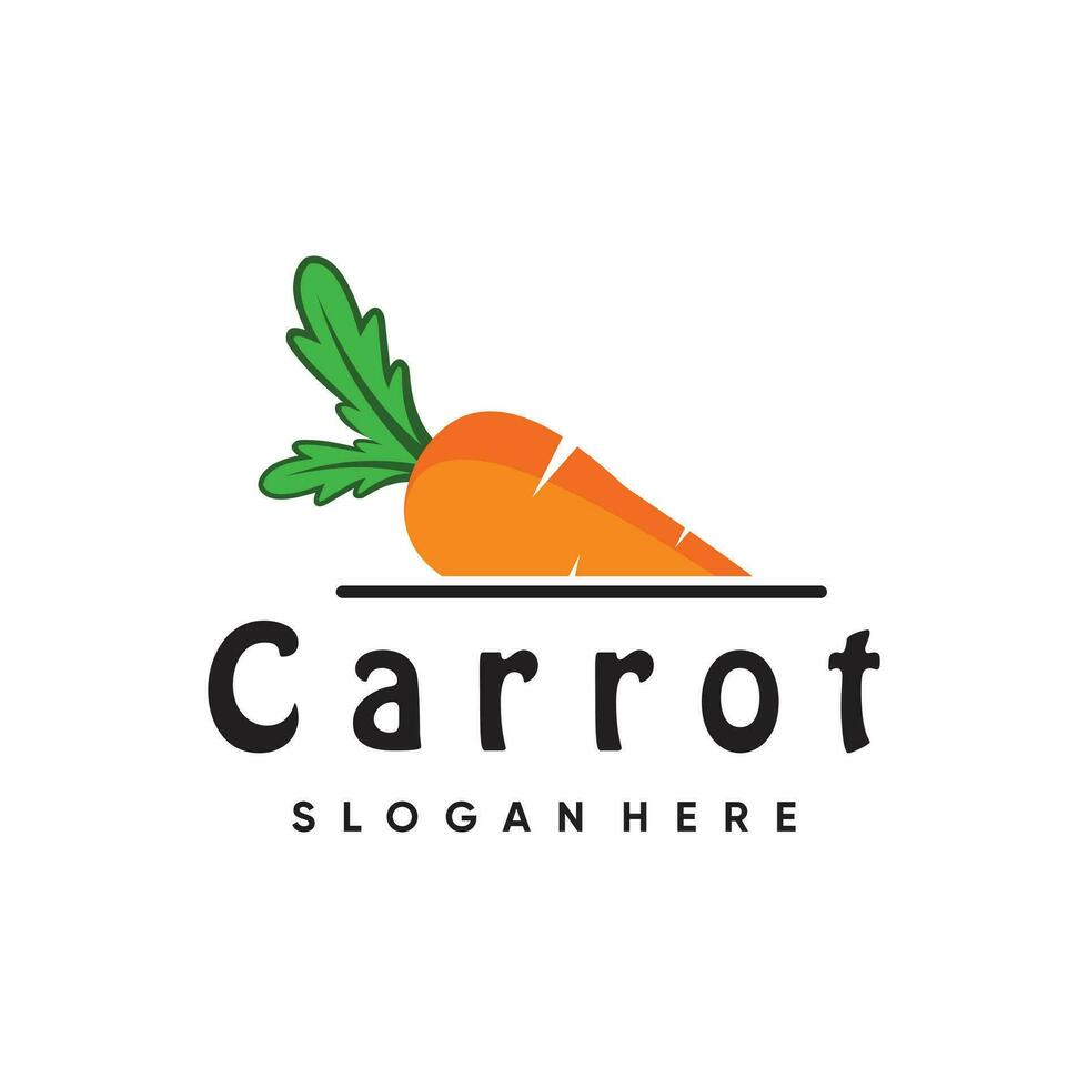 carota logo design vettore con semplice creativo concetto