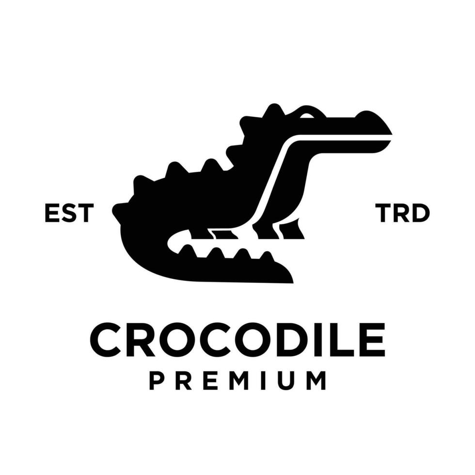 coccodrillo logo icona design illustrazione vettore