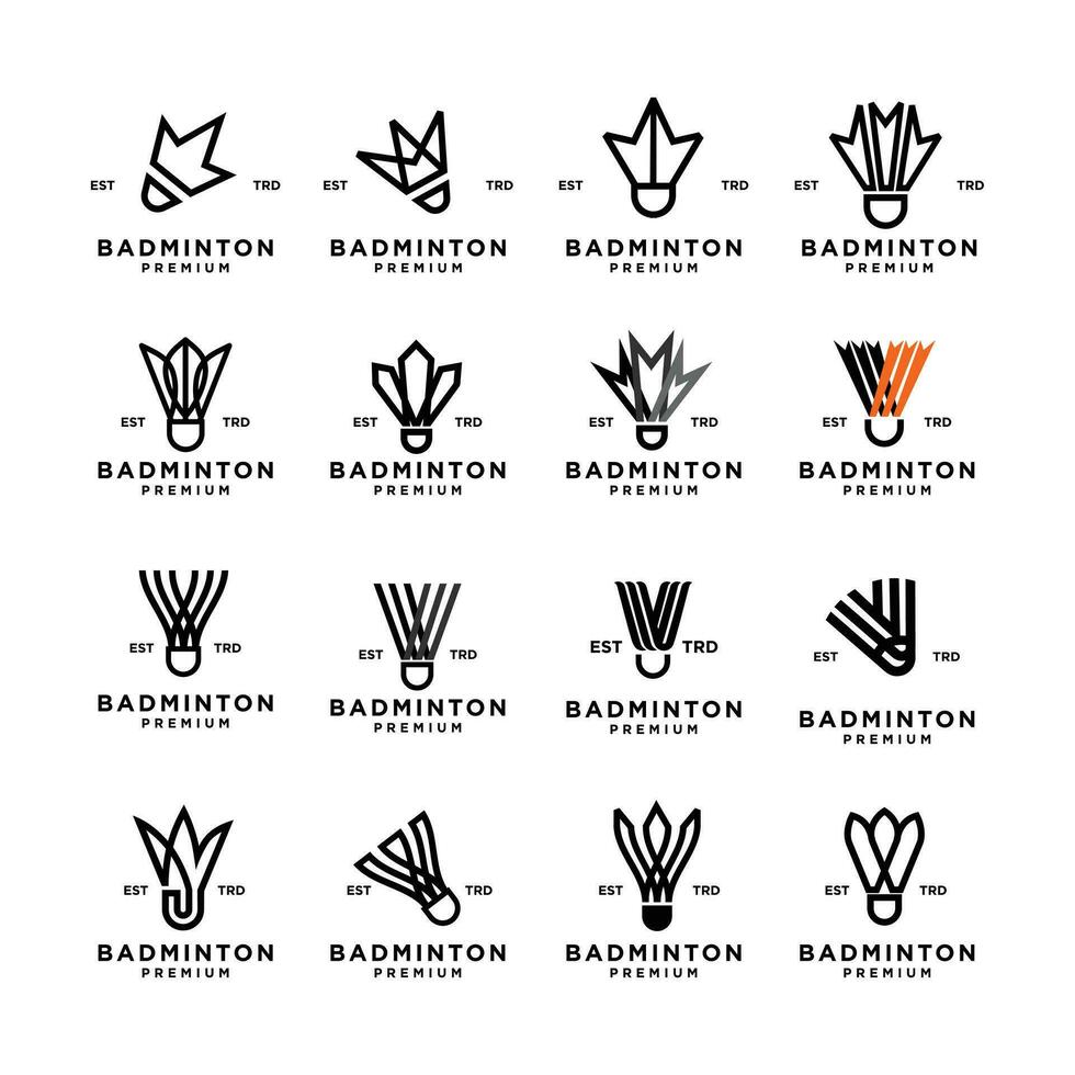 badminton astratto logo icona design illustrazione vettore