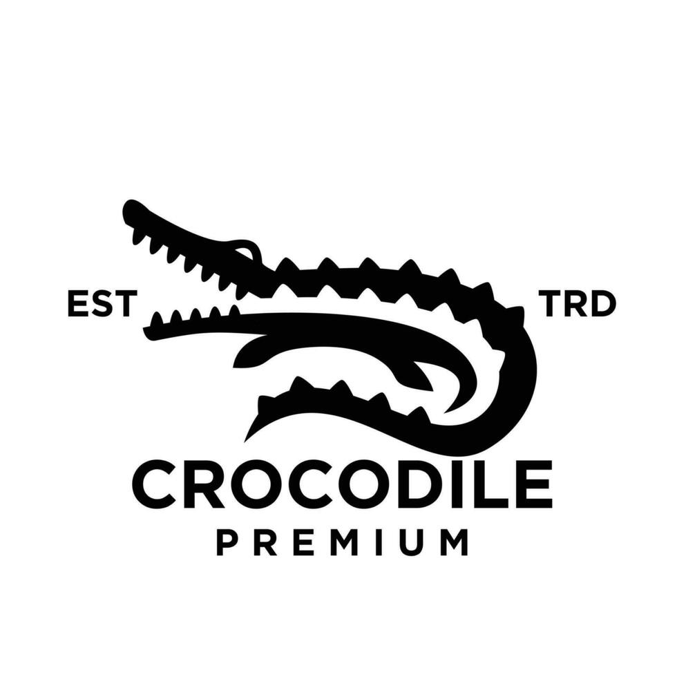 coccodrillo logo icona design illustrazione vettore