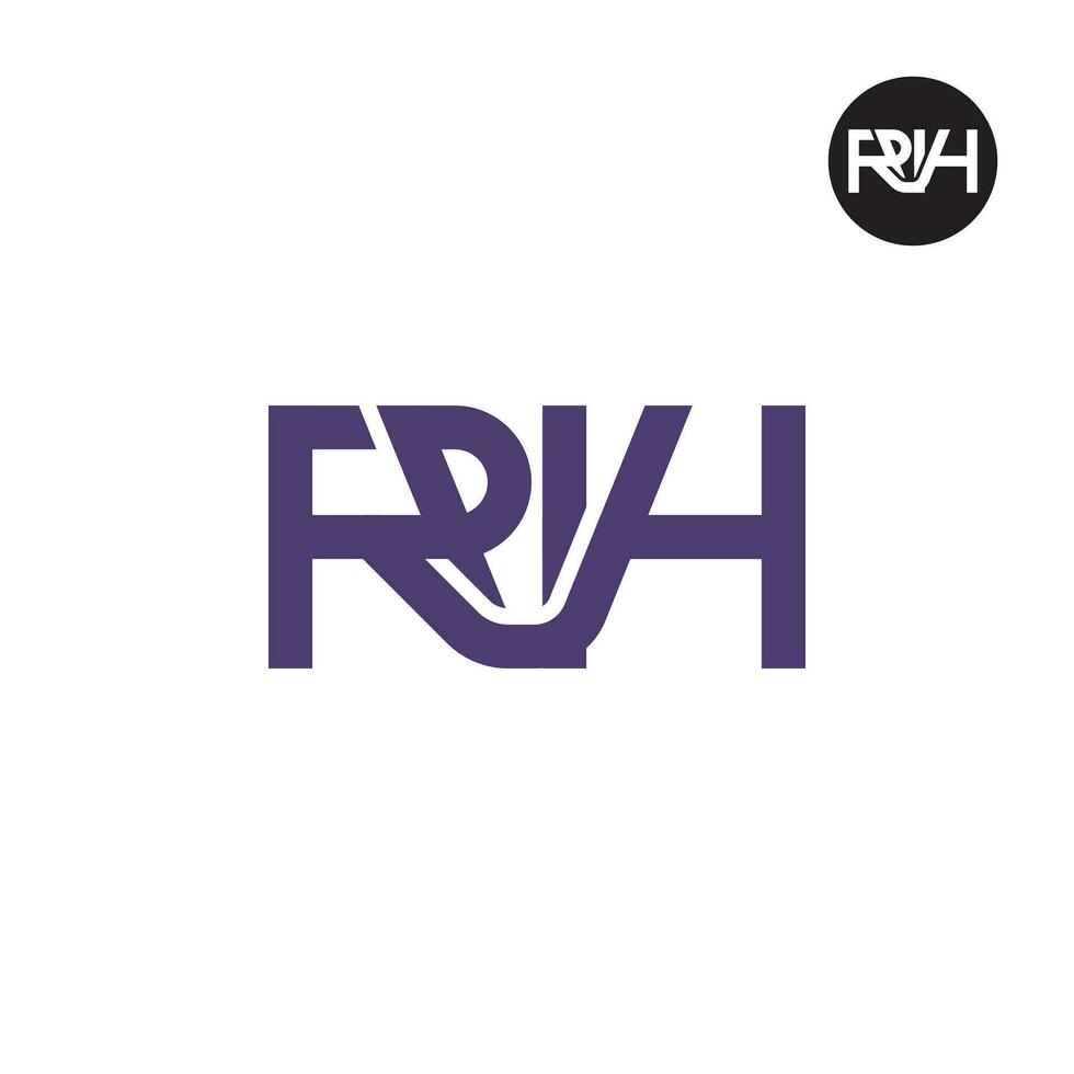 lettera rvh monogramma logo design vettore