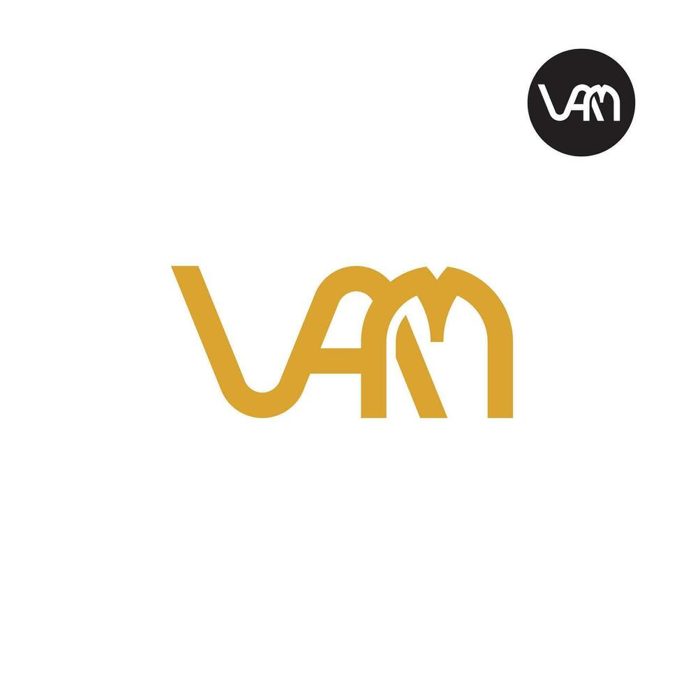 lettera vam monogramma logo design vettore