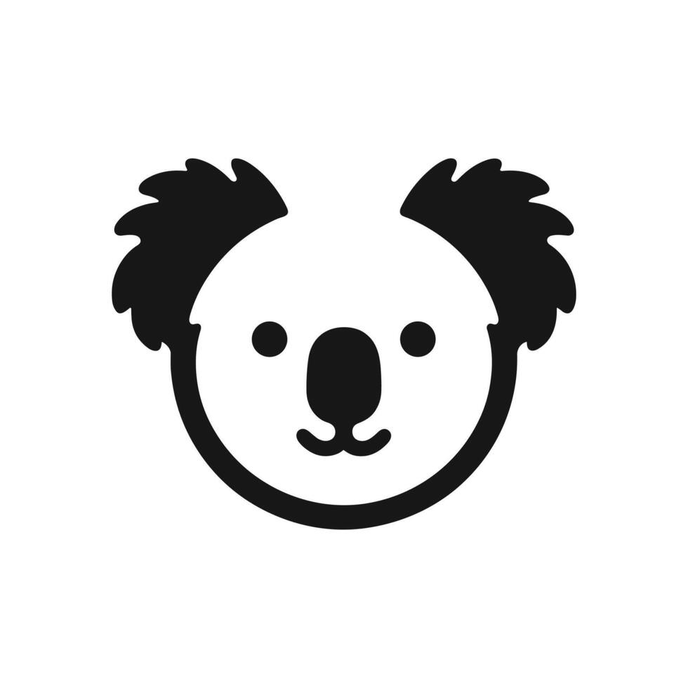 cartone animato silhouette di un' koala orso logo icona simbolo vettore illustrazione