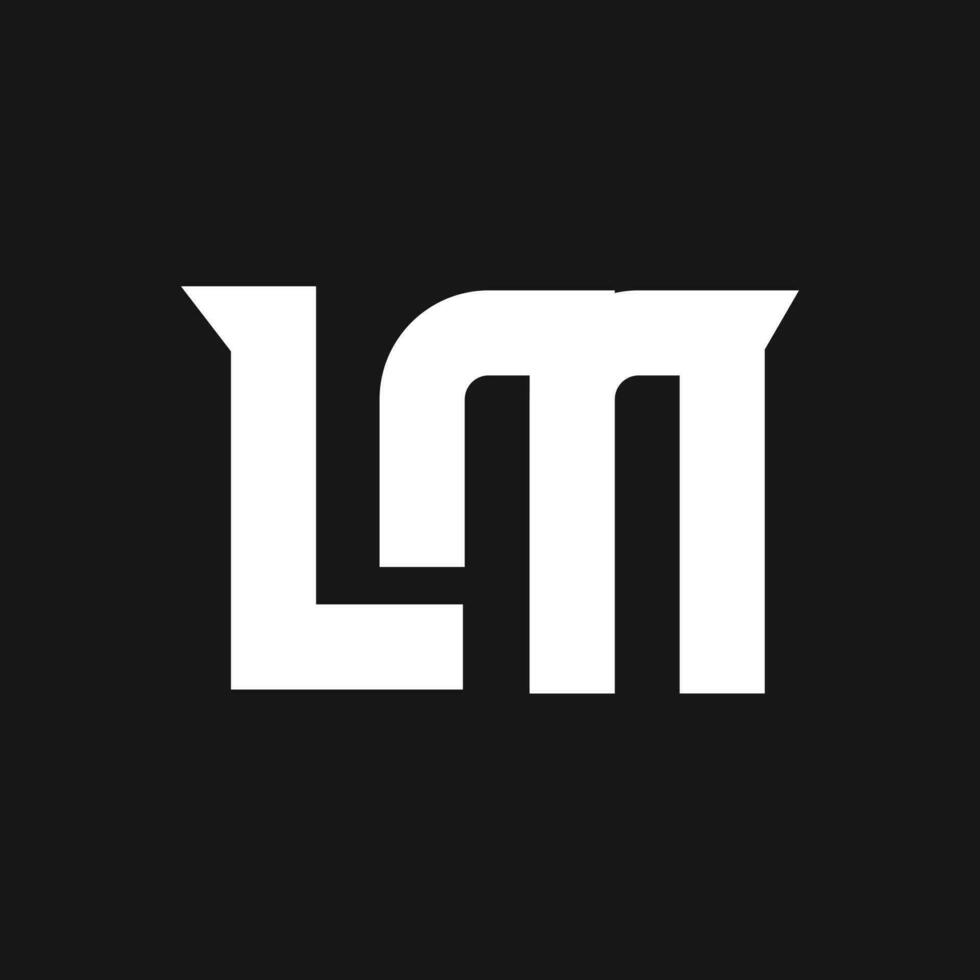 lm iniziale lettera logo icona design vettore