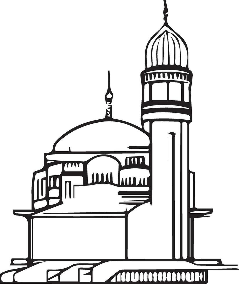 moschea vettore nero