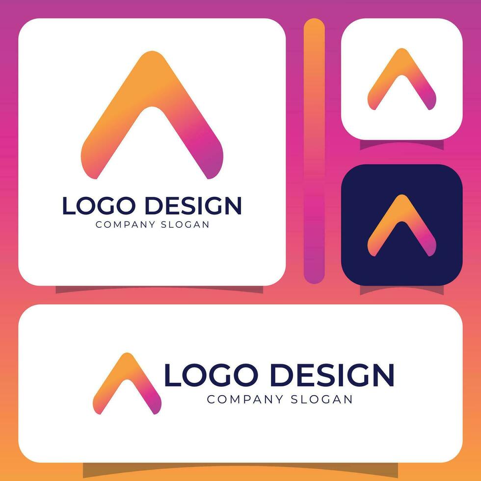 un' lettera logo design. un' lettera. un' lettera logo vettore