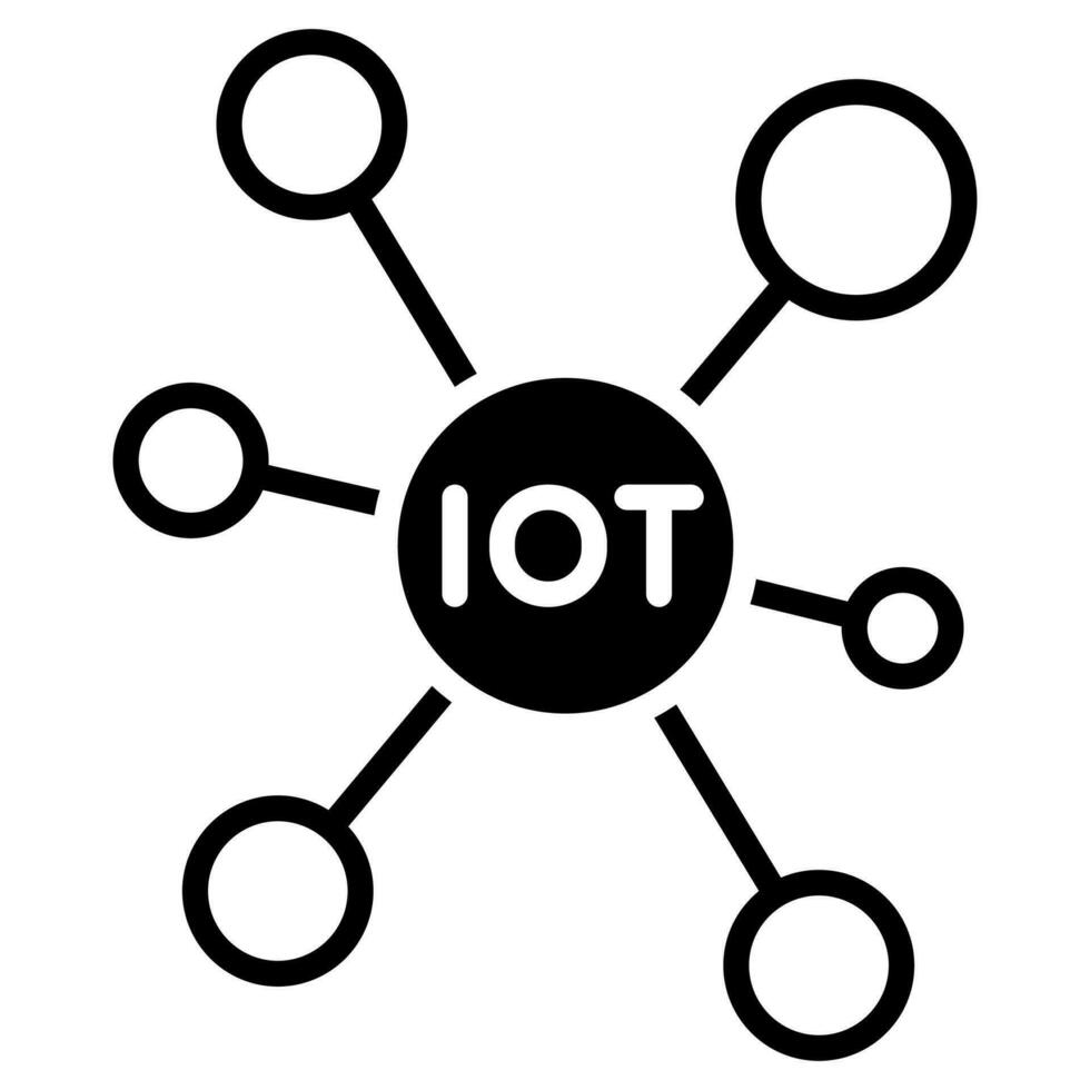 IoT connettività icona linea vettore illustrazione