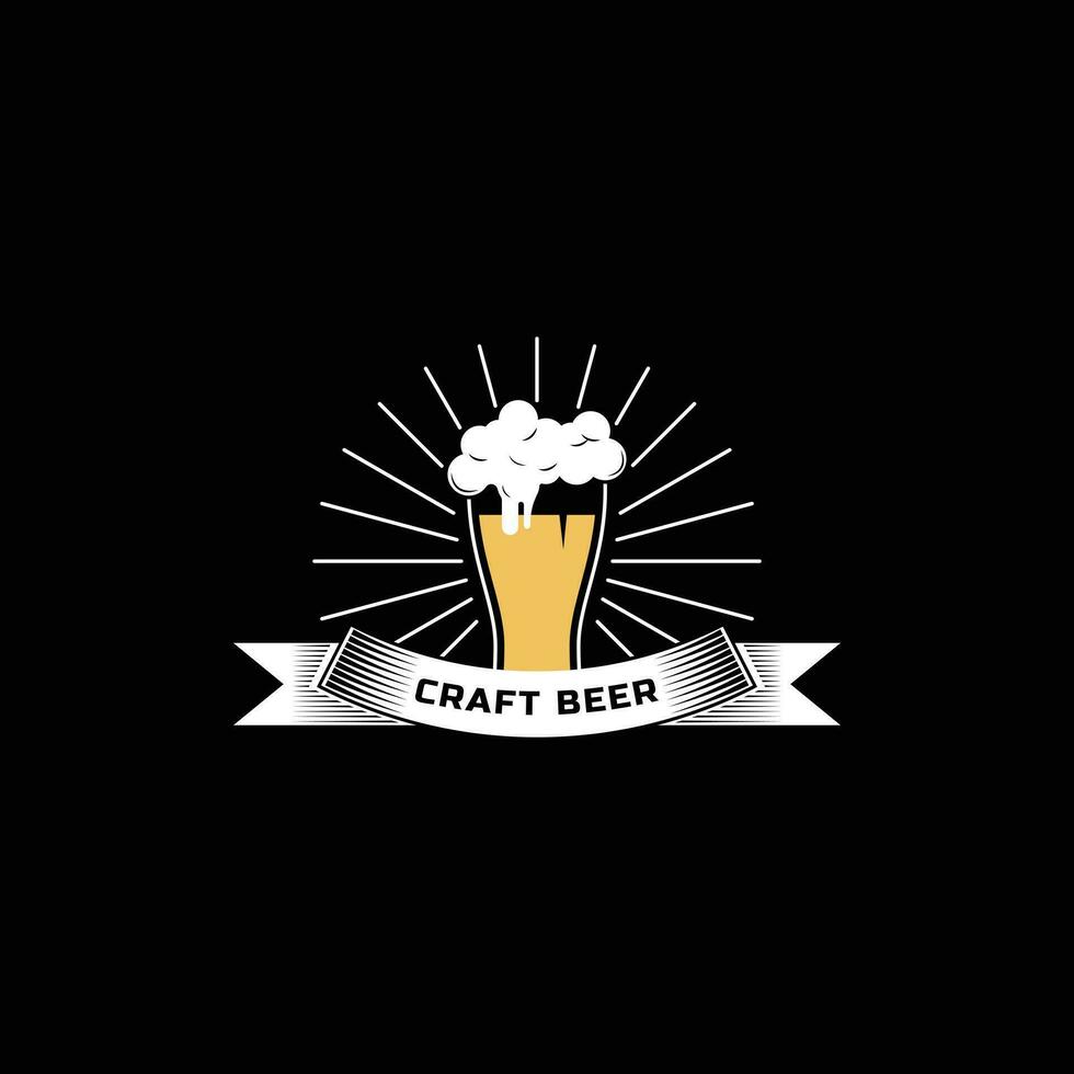 mestiere birra logo design Vintage ▾ retrò idea vettore