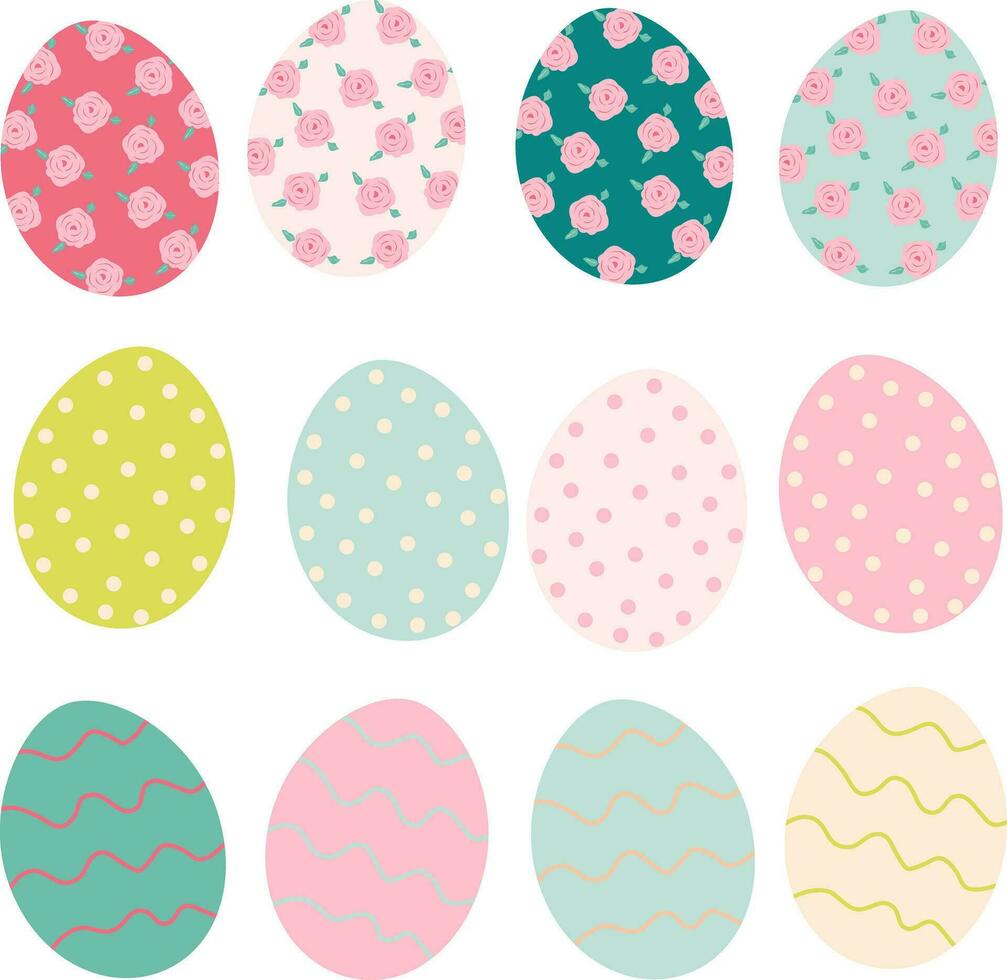 raccolta di uova di Pasqua vettore