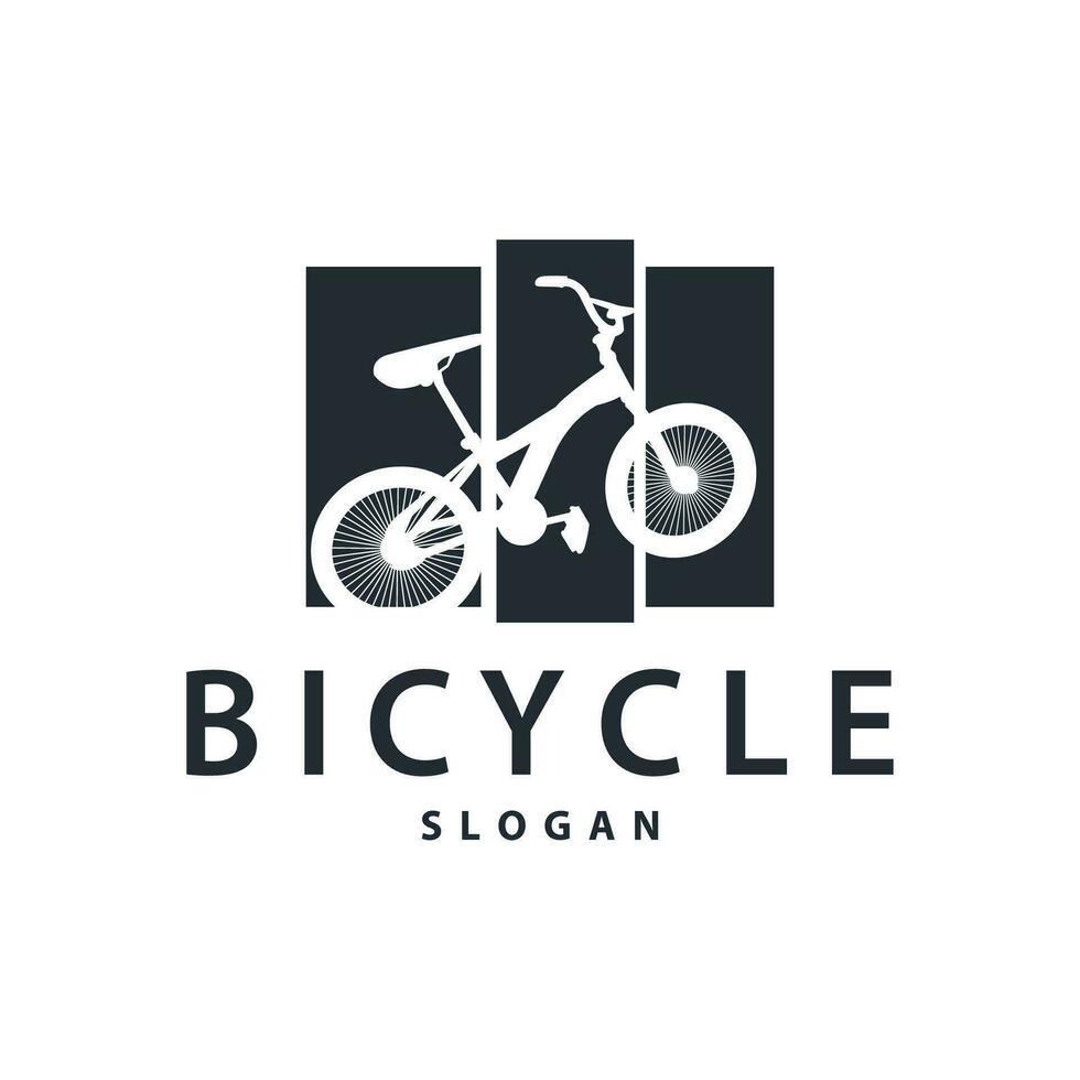 bicicletta logo design bicicletta sport club semplice Vintage ▾ nero silhouette modello illustrazione vettore
