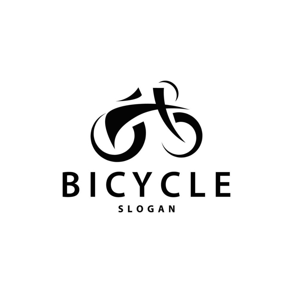 bicicletta logo design bicicletta sport club semplice Vintage ▾ nero silhouette modello illustrazione vettore