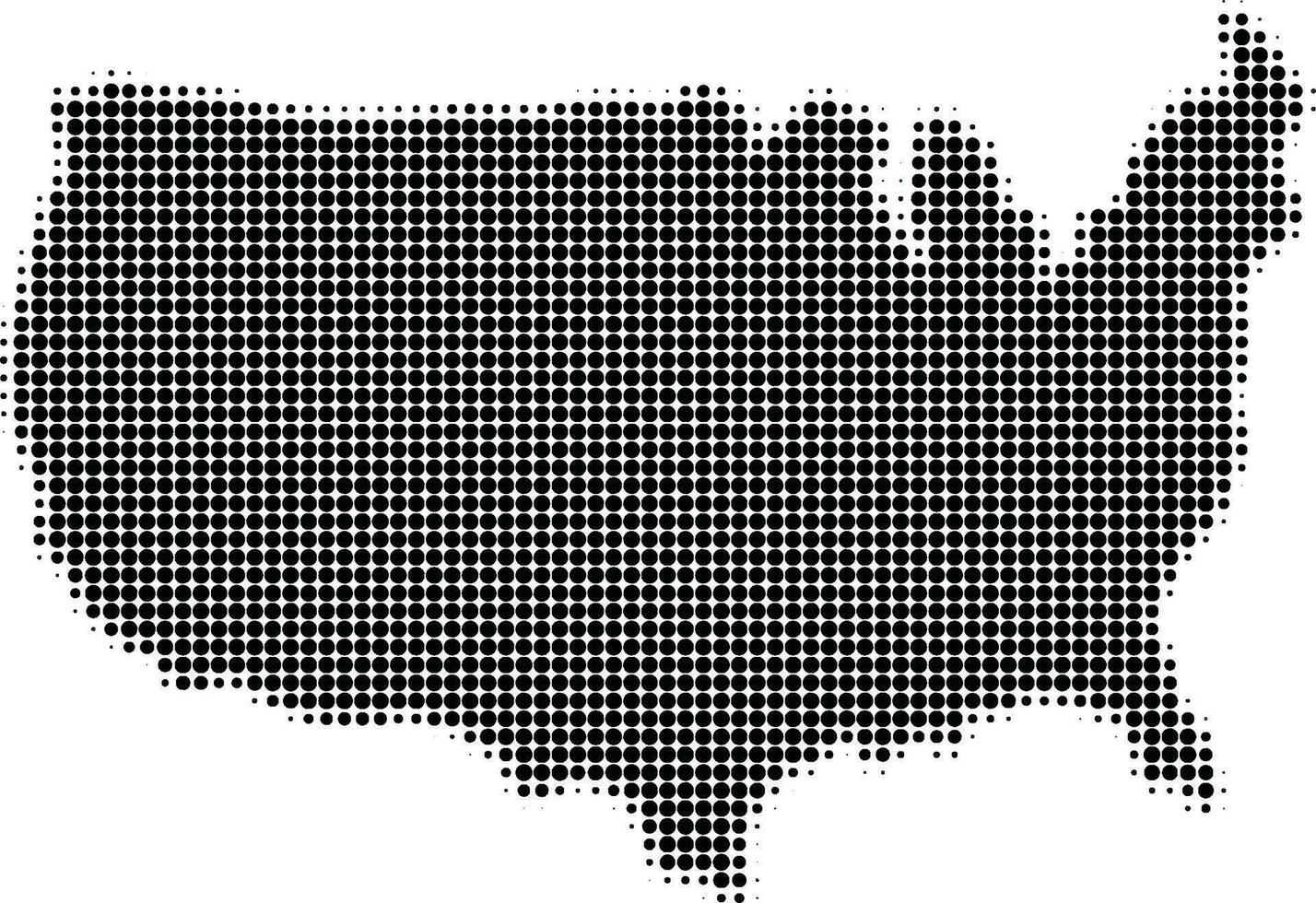 mezzitoni carta geografica di America, carta geografica di America mezzitoni stile vettore