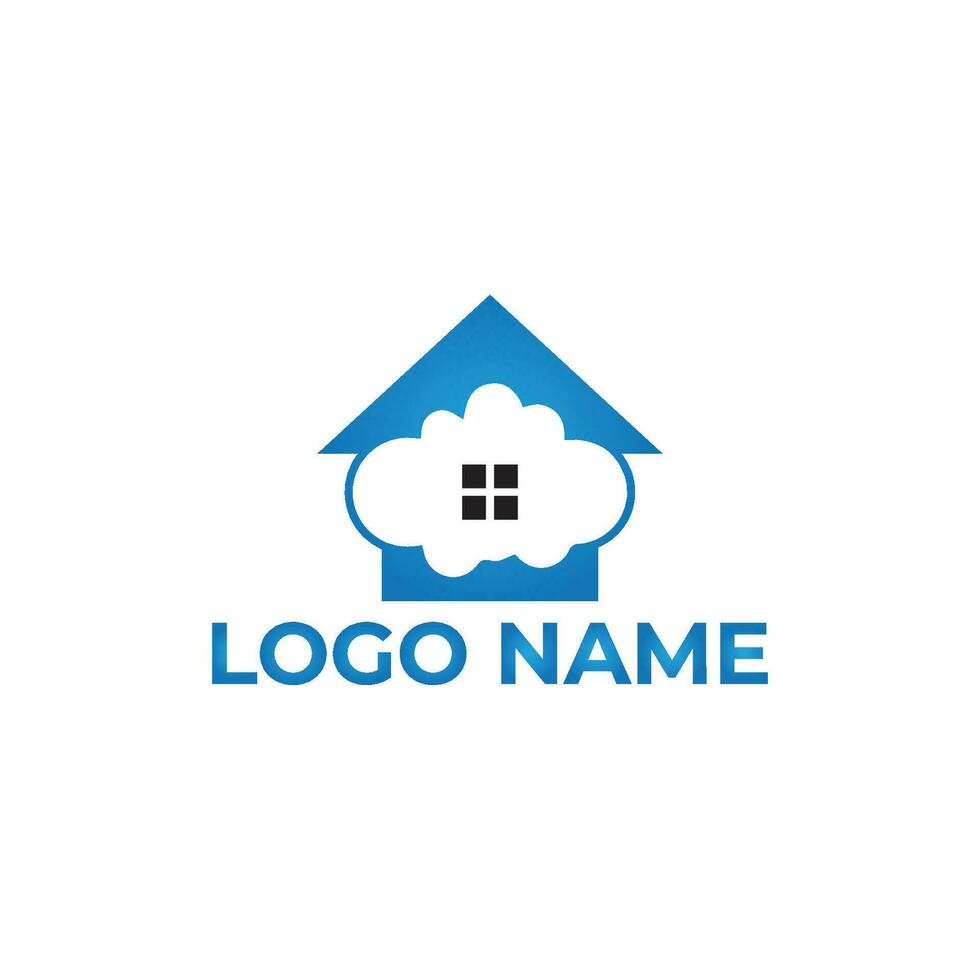 vettore nube Casa logo design concetto