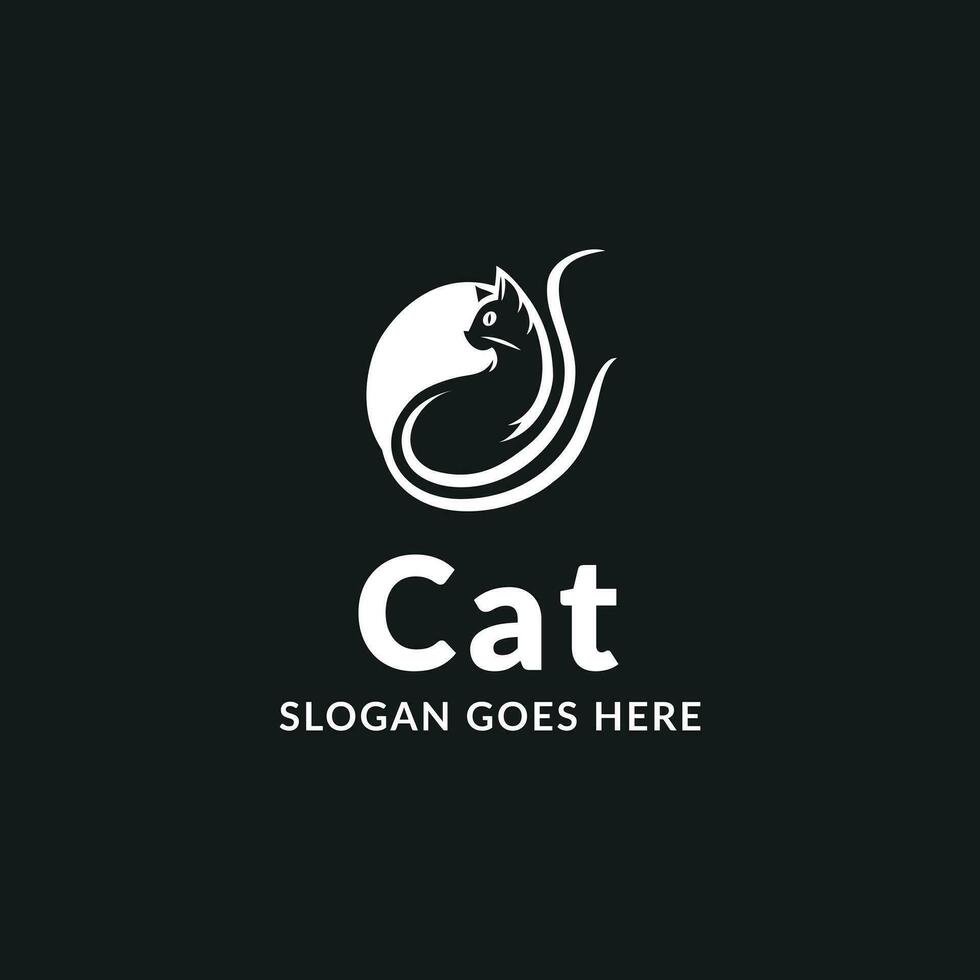 logo di un' gatto vettore