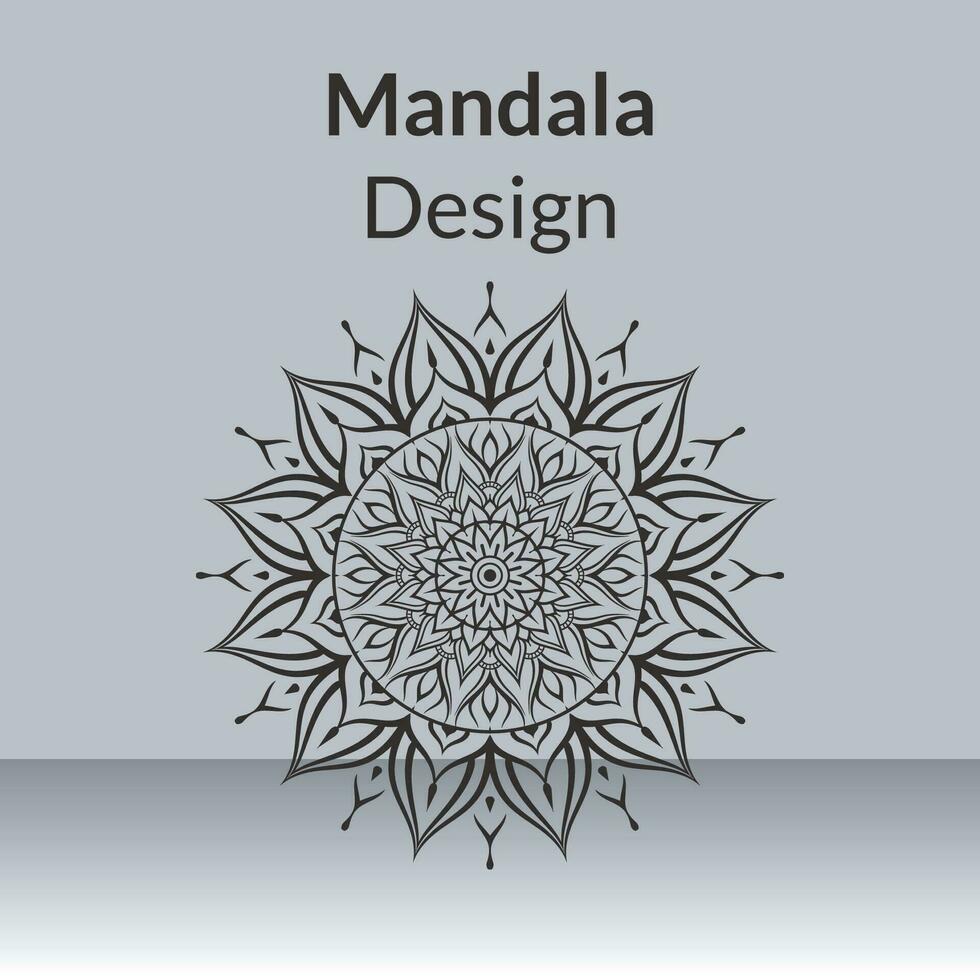 vettore mandala design per invito carta