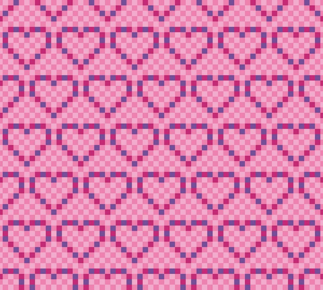 pixel cuore vettore senza soluzione di continuità modello