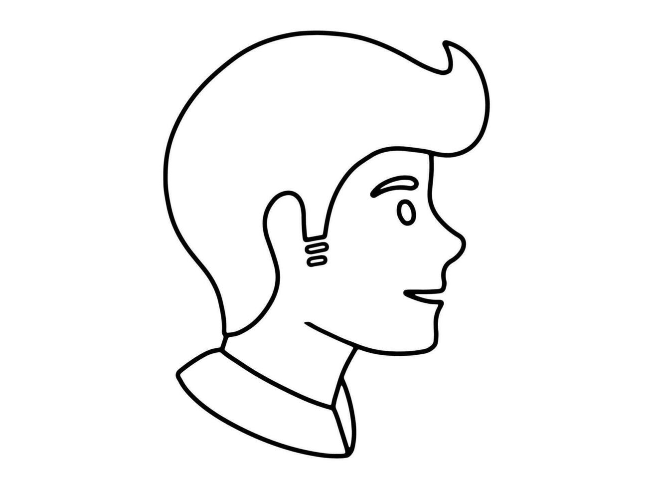 mano disegnato avatar linea arte illustrazione vettore