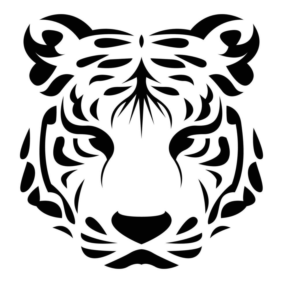 semplice astratto tigre testa logo vettore iconico illustrazione