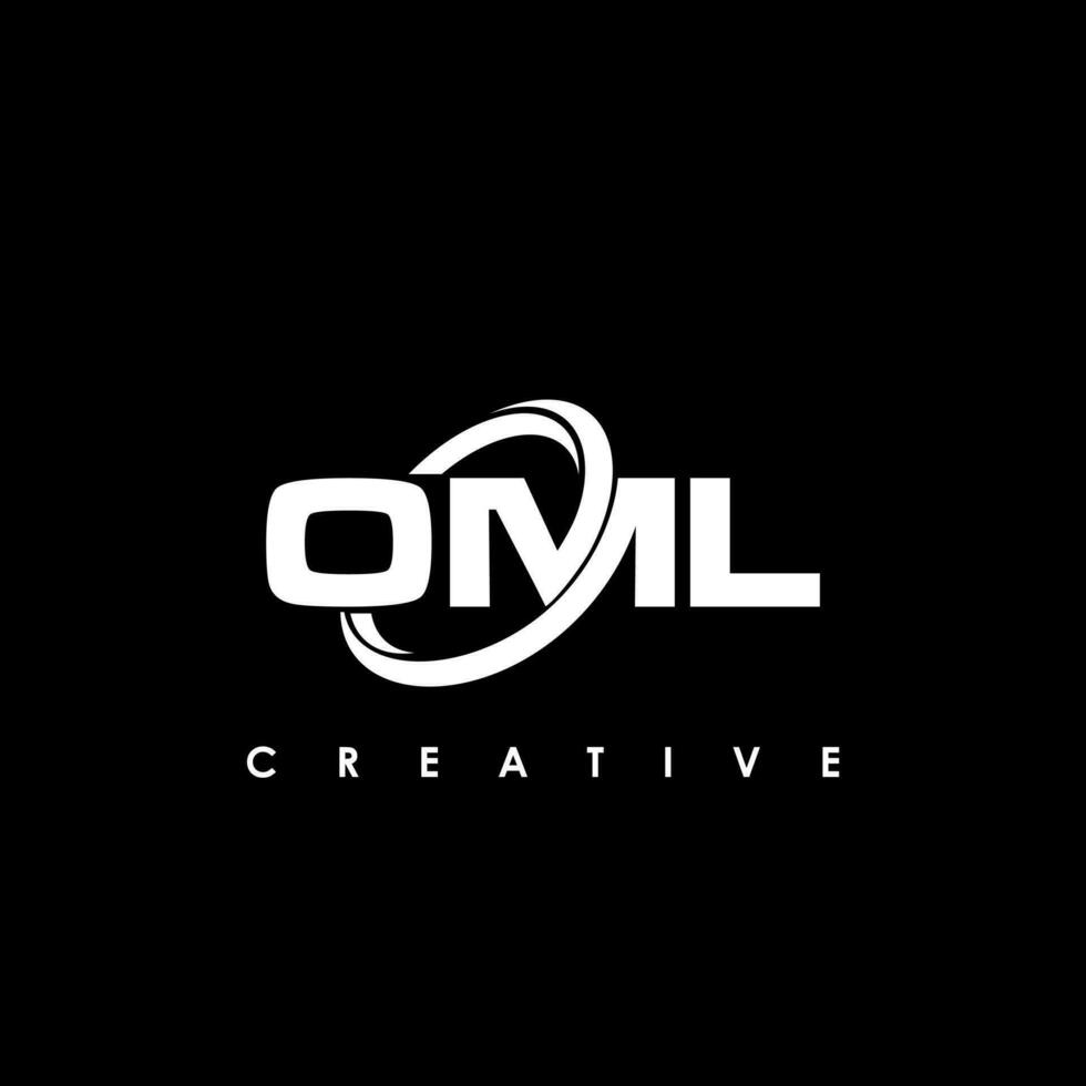 oml lettera iniziale logo design modello vettore illustrazione