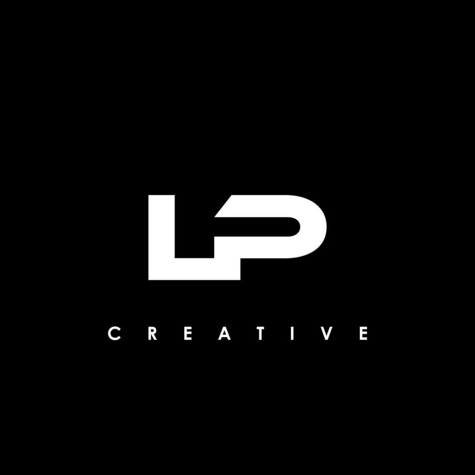 lp lettera iniziale logo design modello vettore illustrazione