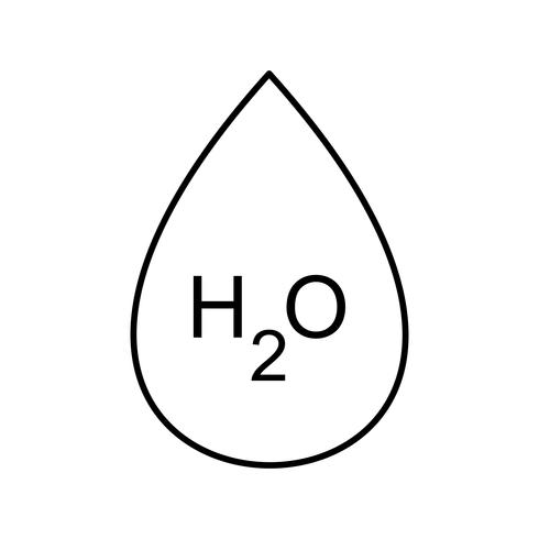 Icona vettoriale H2O