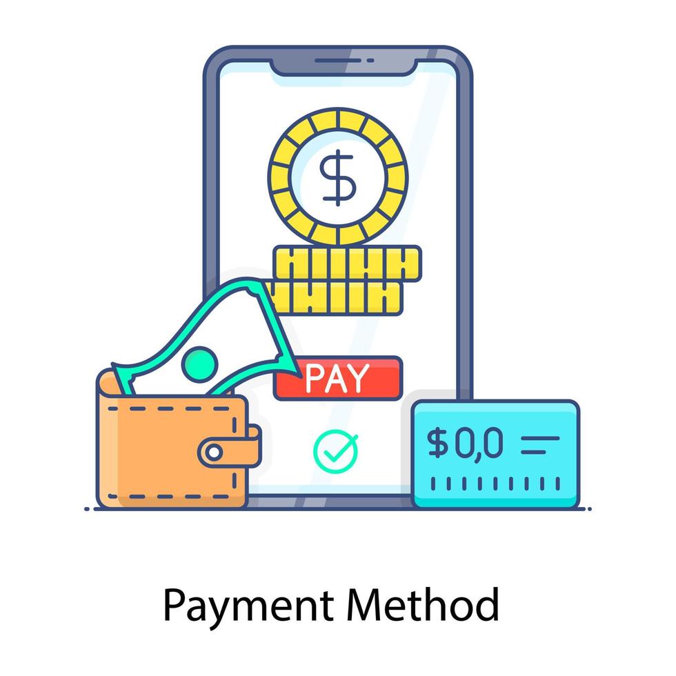 metodo di pagamento mobile vettore