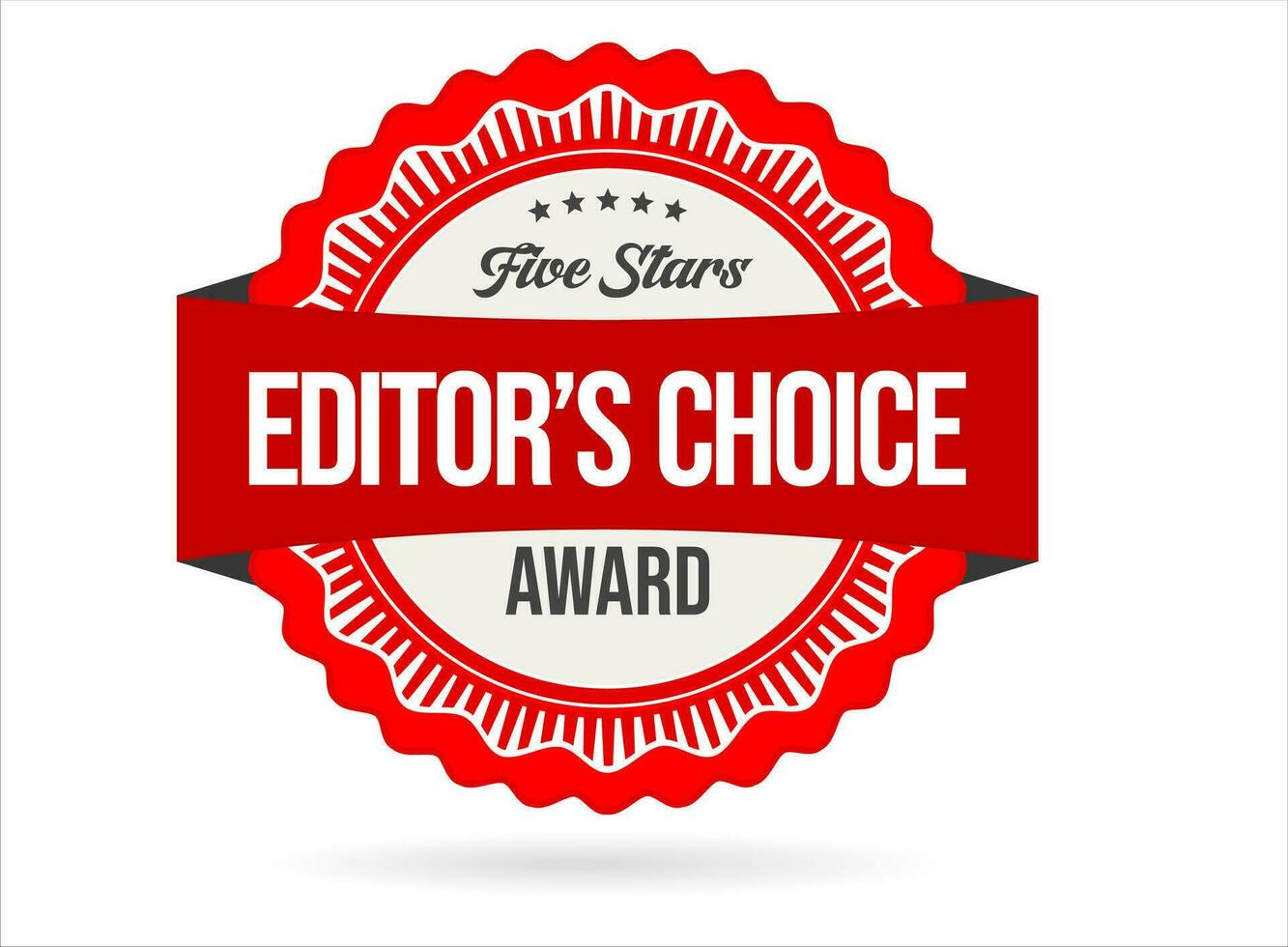 editori scelta distintivo su bianca sfondo vettore