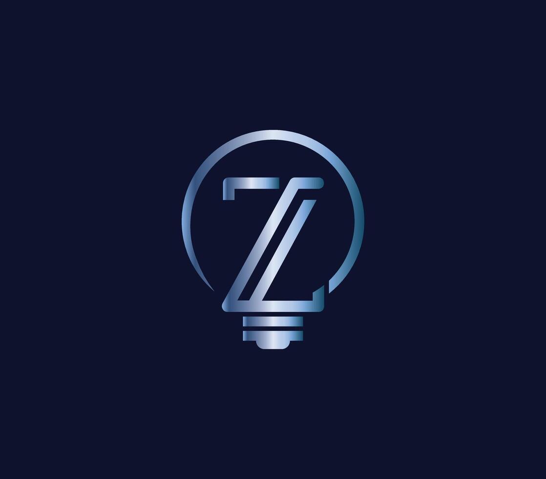 creativo z lettera lampadina energia energia moderno logo design azienda concetto vettore