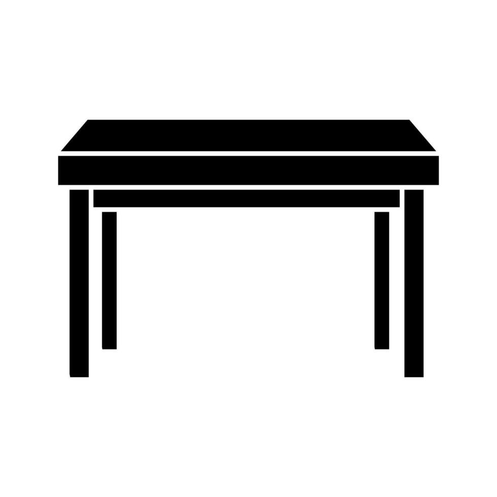 tavolo icona vettore. mobilia illustrazione cartello. caffè tavolo simbolo. posto di lavoro logo. vettore