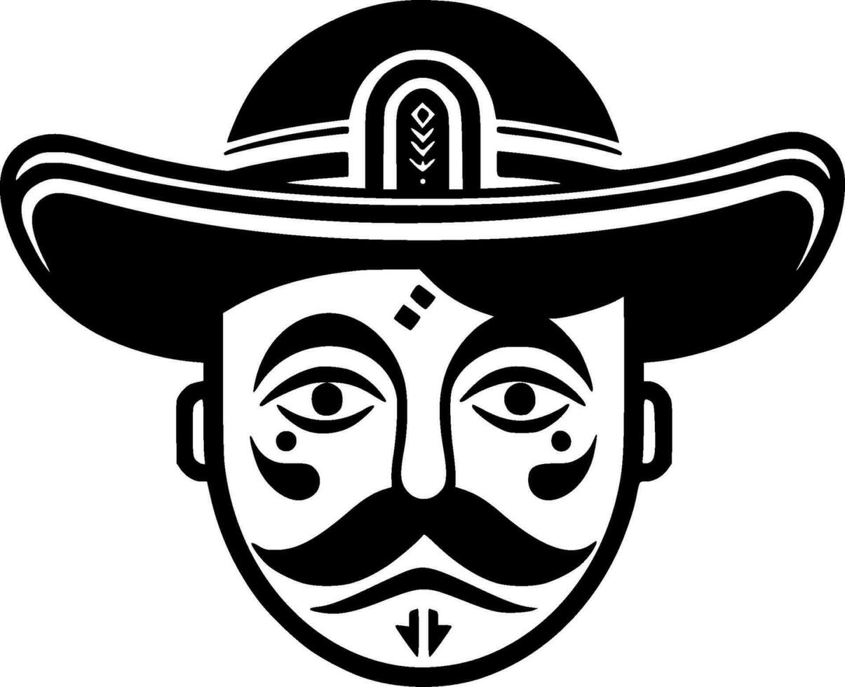 messicano - minimalista e piatto logo - vettore illustrazione