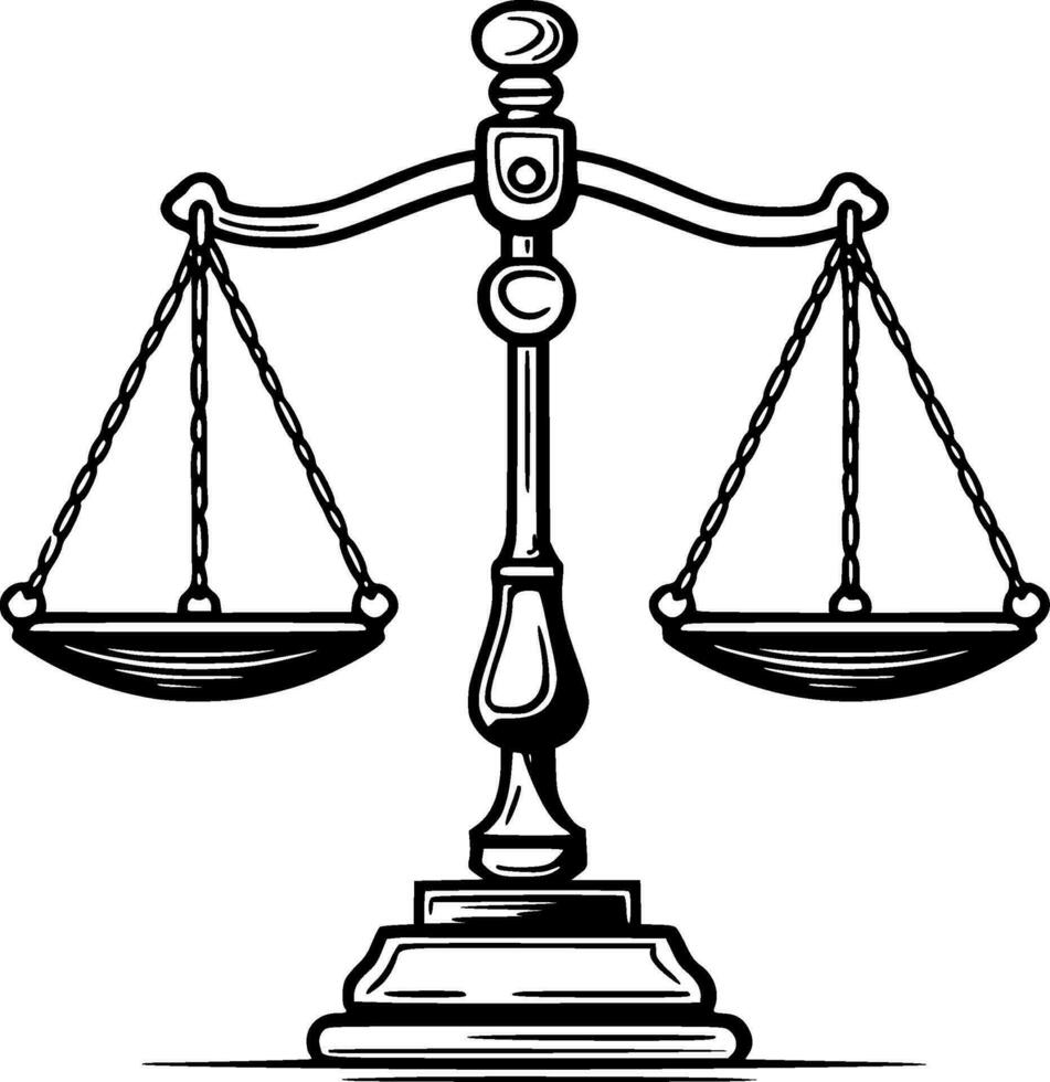 giustizia - minimalista e piatto logo - vettore illustrazione
