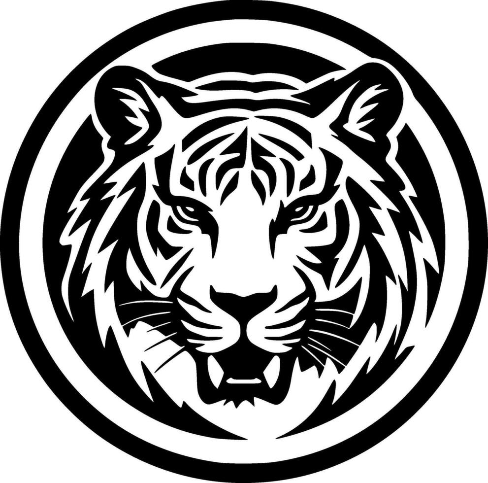 tigre - minimalista e piatto logo - vettore illustrazione