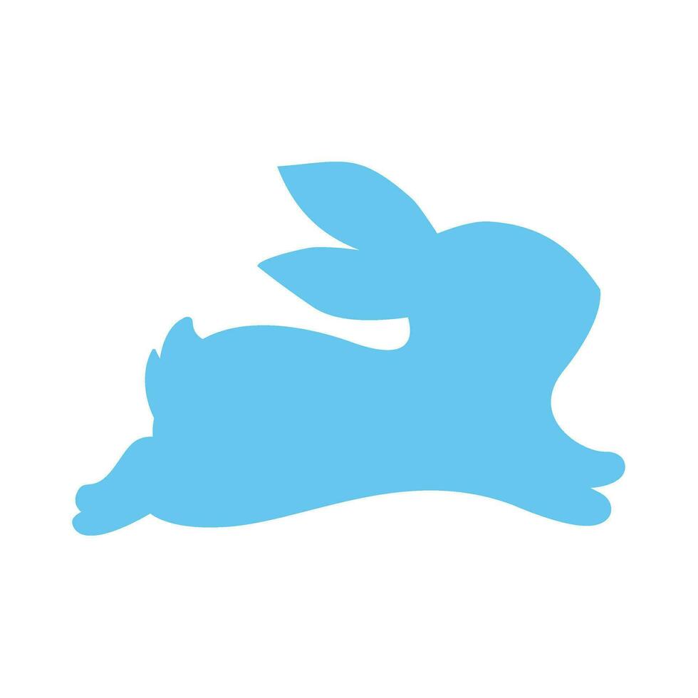 silhouette di il Pasqua coniglietto nel vario pose. Pasqua uovo Festival saluto carta decorativo elementi vettore
